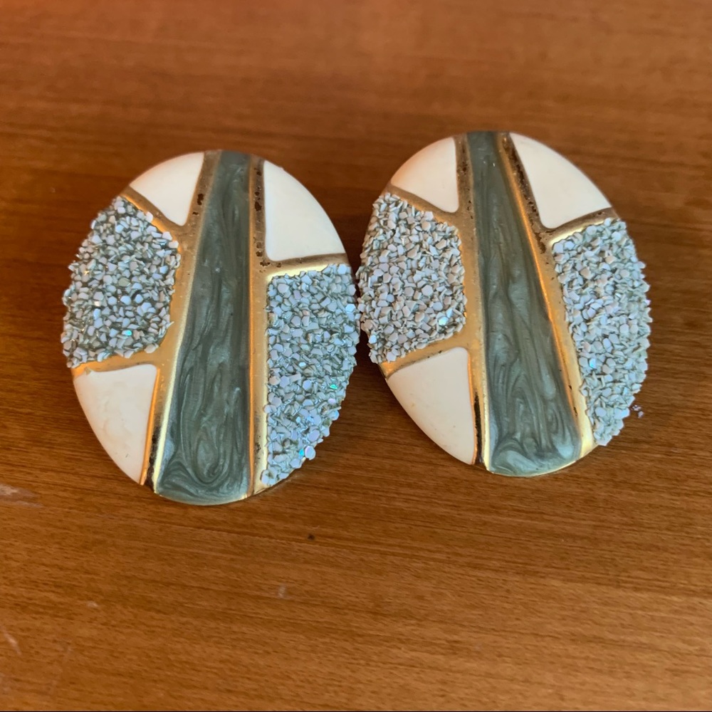 Color block statement earrings